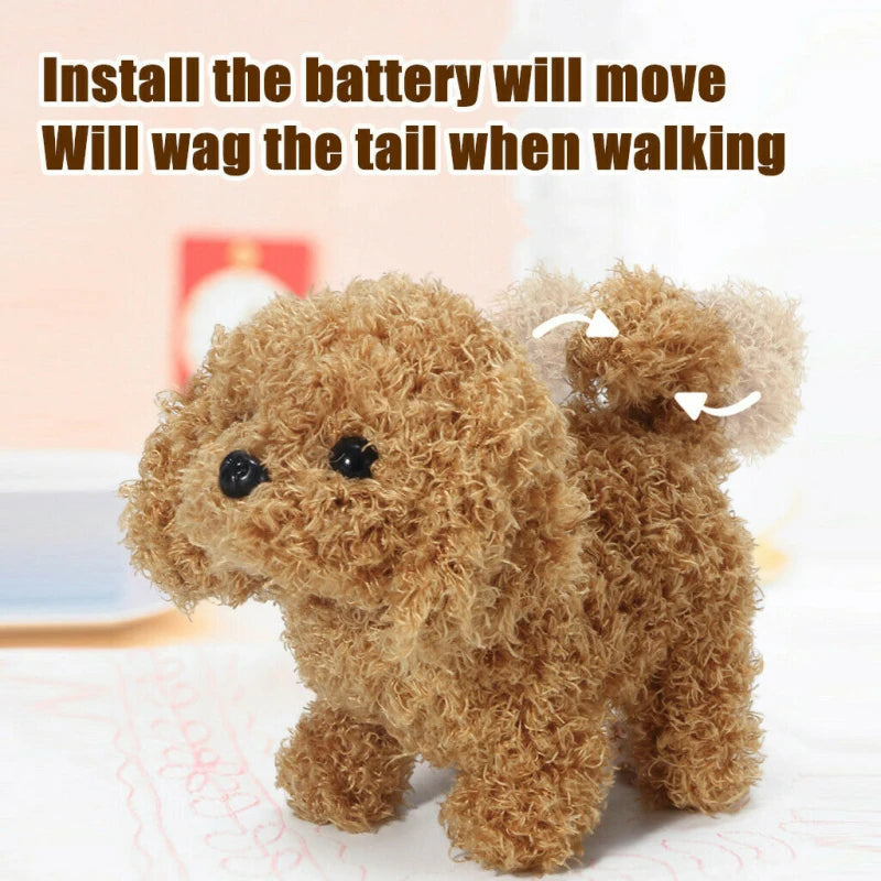 Pelúcia realista Smart Dog, Chamado Walking Plush Toy, Cão Robô Elétrico, Brinquedo da criança.