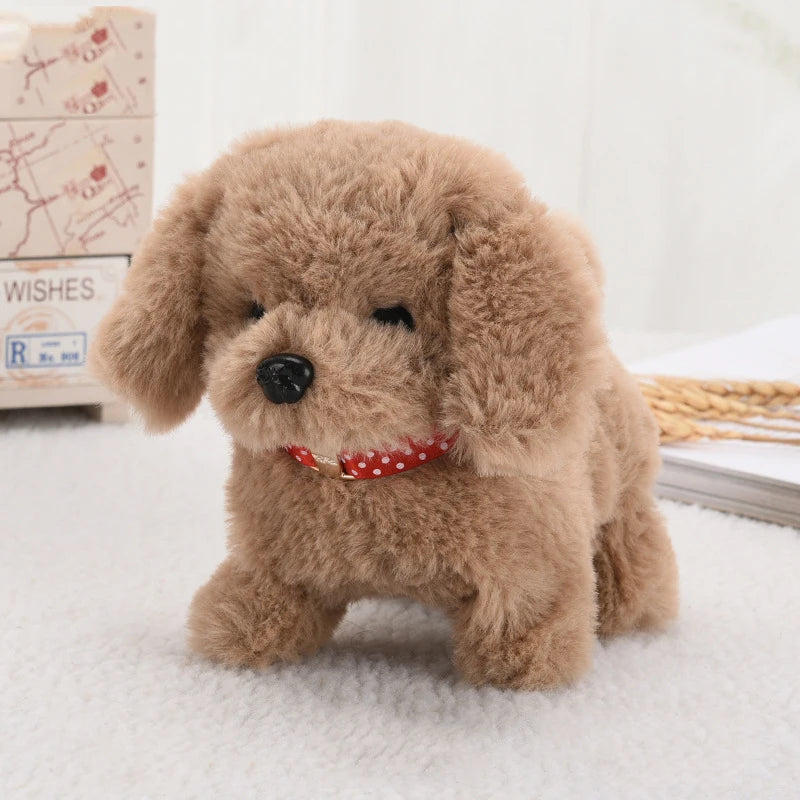 Pelúcia realista Smart Dog, Chamado Walking Plush Toy, Cão Robô Elétrico, Brinquedo da criança.