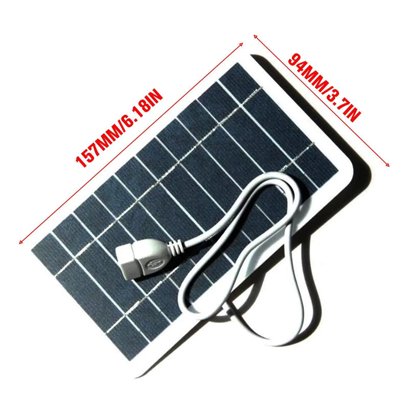 Painel Solar Portátil com Carga Segura, Estabilizar o Carregador de Bateria, Banco de Potência, Telefone, Ao ar livre, Acampamento, Casa, 5V, 2W